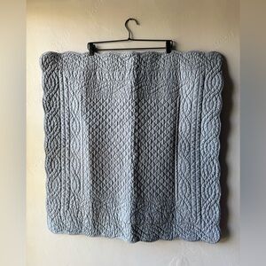 Pottery Barn Blue Quilted Pillowcases - Set of 3